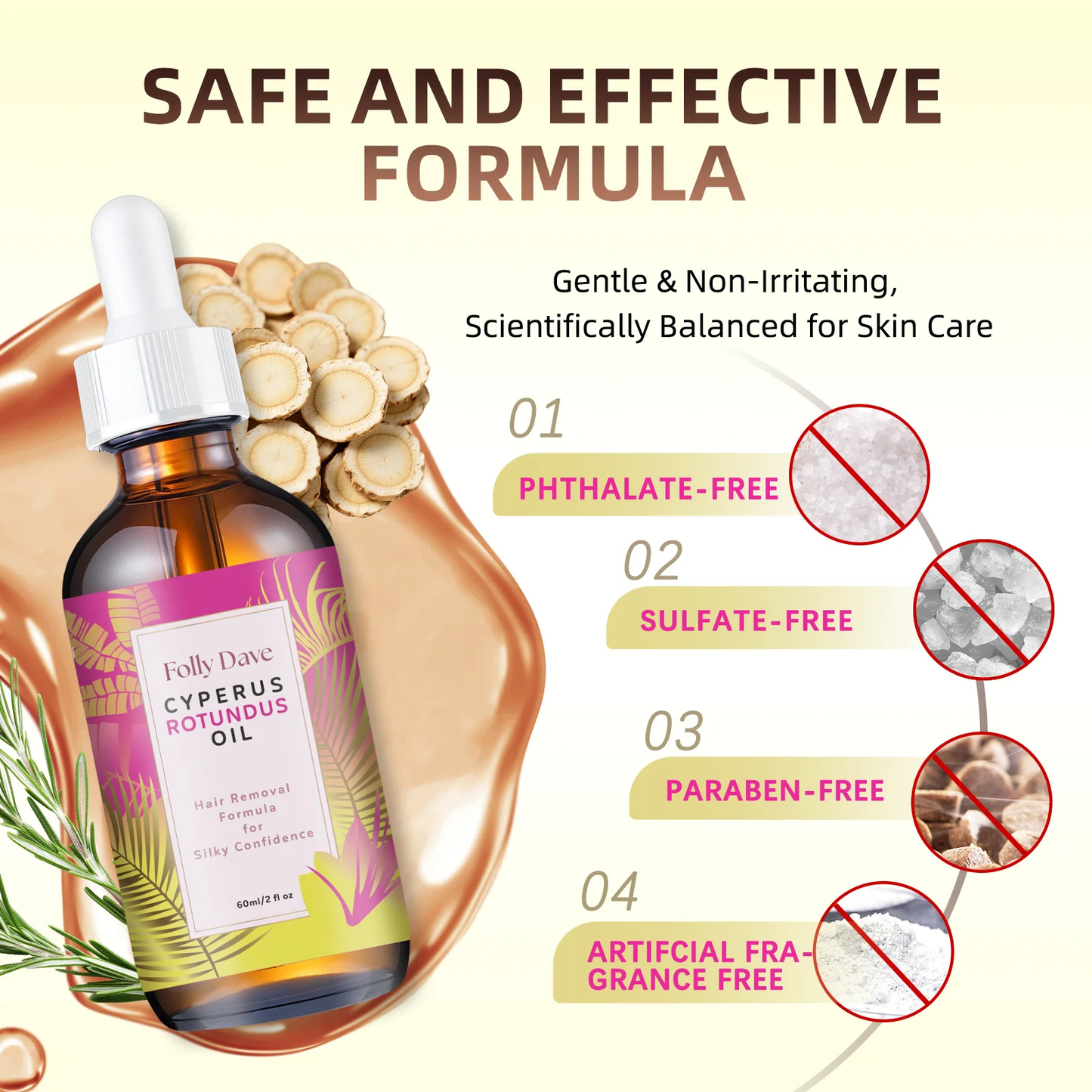 FollyDave Cyperus Rotundus Oil Follicle-Free